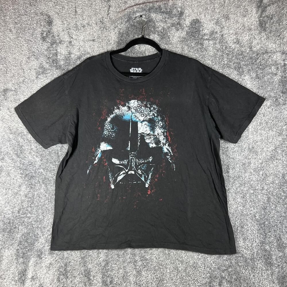Star Wars Shirt Mens XL Black Darth Vader Graphic Tee Crew Neck Cotton
